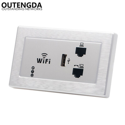 

300Mbps 120118 IN-Wall Wireless AP for Hotel Domitory Office Rooms USB Charge Interface Access Point Socket WiFi Extender Router