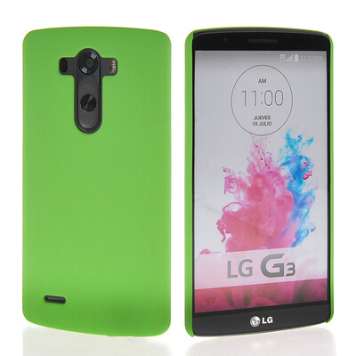 

MOONCASE Hard Rubberized Rubber Coating Devise Back Case Cover for LG G3 Green