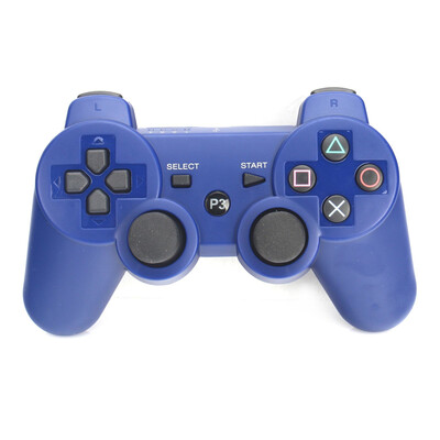 

беспроводной связи Bluetooth двойной шок контроллер PS3 черный синий вибрации консоли горячей