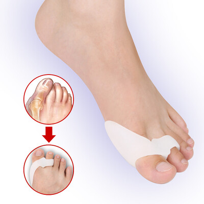 

пара hallux valgus защитник силикона ногу пальцы две дыры палец сепаратор bunion регулятор