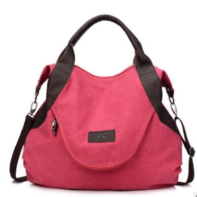 

New Fashion Large Pocket Casual Womens Handbag Shoulder Cross body Canvas Leather Large Capacity Bags