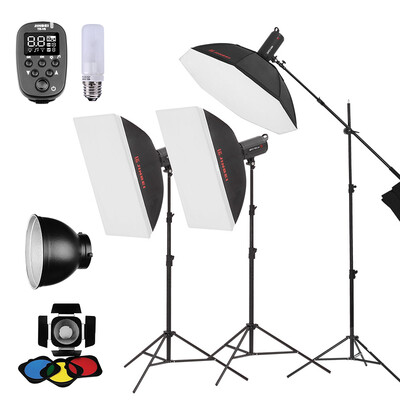 

Jinbei DPEII600SPARKII400 Photography Light Studio Flash Nets Products Fill Lights Photo Lights Clothing Portraits Studio Three Lights Set
