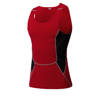 

3D breathablehigh elastic Compression BodybuildingMens Undershirts Runningshirt