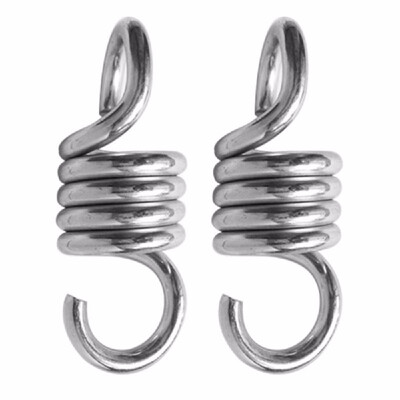

2Pcs Sturdy Steel Extension Spring 660LB Weight Capacity for Hammock Chair Hanging Porch Suspension Hooks Garden Swing Punch Bag