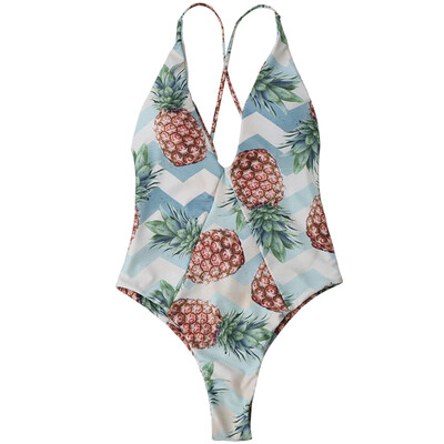 

Pineapple High Cut Cross Back Swimwear
