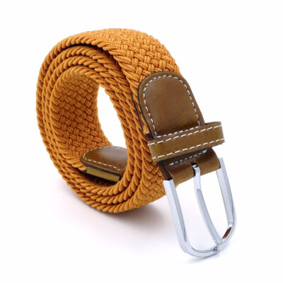 

Women Youth Fashion Casual Pin Buckle Colourful Elastic Canvas Belt