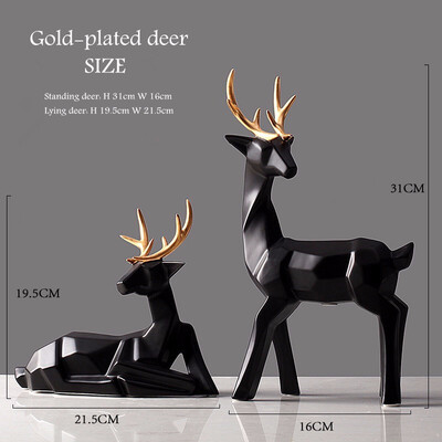 

European ceramic crafts deer ornaments creative home decorations animal furniture furnishings