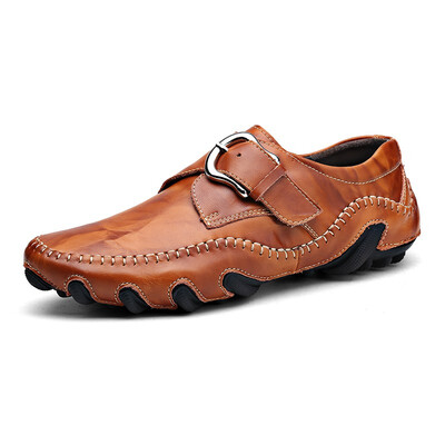 

Fashion Autumn Style Soft Moccasins Men Loafers High Quality Genuine Leather Shoes Men Flats