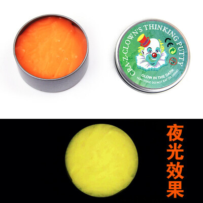 

4 Colors Fluorescence Light Luminous DIY Glow In Dark Playdough Rubber Mud Plasticine Putty Clay Education New Toys