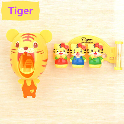 

Cntomlv Cartoon Multifunctional Toothbrush Holder Storage Orgainzer Box Bathroom Accessories Suction Hooks Tooth Brush Holder