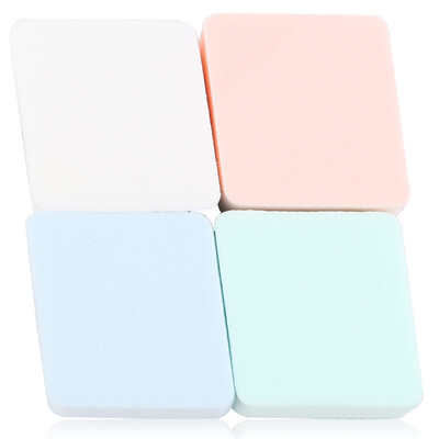 

NIKA NIKA professional makeup puff four-color small flag make-up makeup puff makeup remover cotton dry and wet puff non-latex