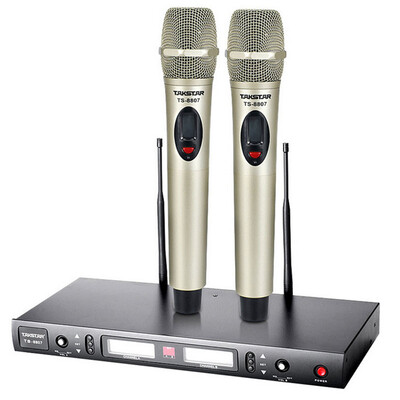 

Victory (TAKSTAR) TS-8807 Wireless Microphone Microphone One-Two U-Band FM Family KTV Conference Stage Performance Stable High Quality Full Metal Champagne