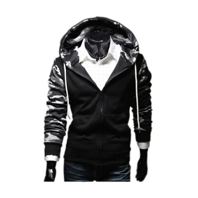 

Zogaa New Mens Hoodie Camouflage Stand Callar Short Slim