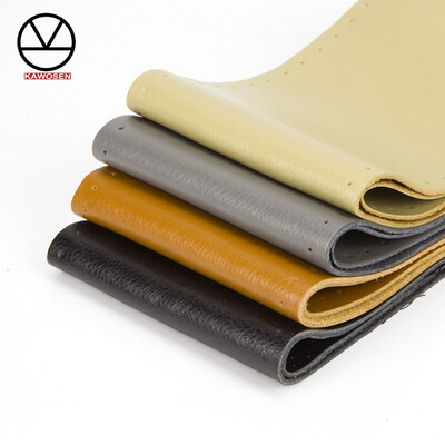 

KAWOSEN Genuine Leather Steering Wheel CoverCar Styling Accessories Volante EsportivoDIY Handmade Case With Needles&Thread