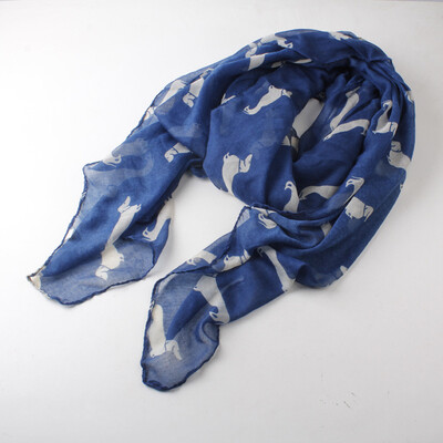 

Guttavalli New Fashion Dogs Print Длинные платки Летние осенние вискозы Мягкие животные Шарф Skinny Vintage Small Dog Wraps