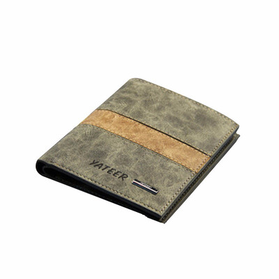 

European New Men Wallet Short Contrast Color Purse
