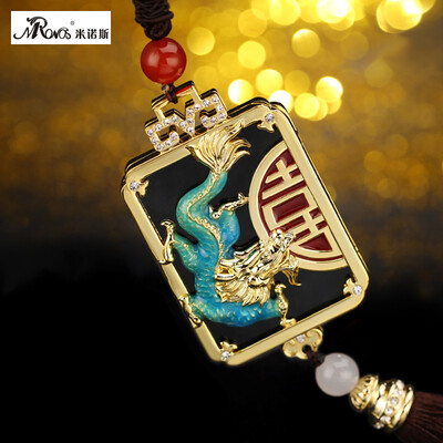 

MRONOS Minos car ornaments security crystal metal enamel car rearview mirror car pendant pendant dragons world