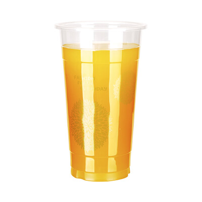 

OTOR 12oz-22oz Clear Plastic PP Cups with Dome & Flat Lids for Juice Tea Milk Iced Coffee Bubble Boba Smoothie 100pcs
