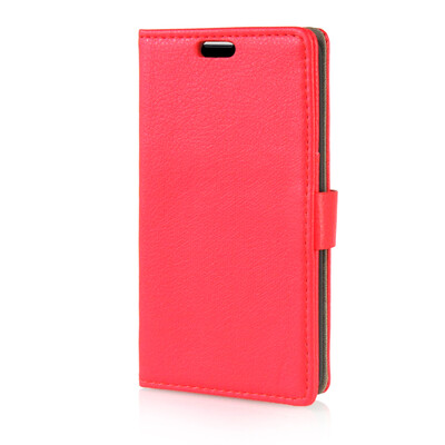 

MOONCASE Litch Skin Leather Side Flip Wallet Card Slot Pouch Stand Shell Back ЧЕХОЛ ДЛЯ LG L Bello D331 Red