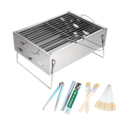 

Original people PB8007J barbecue grill outdoor barbecue outdoor portable charcoal grill home thickening folding barbecue shelves trumpet 1-3 people stainless steel barbecue pits