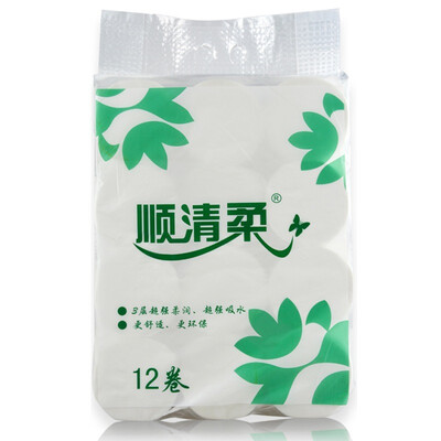 

Shunqing soft toilet paper clean series 3 layer 110g coreless paper * 12 volumes