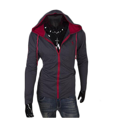 

Zogaa New Mens Hoodie Matchhing Color Embroidery