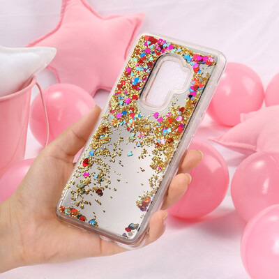 

Akabeila Cover for Samsung Galaxy S9 Plus Case Soft Mirror Dynamic Glitter Phone Protector Cover Shell G9650 G965F