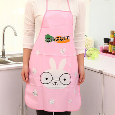 

Cntomlv Lovely Cartoon Apron Sleeveless Waterproof Anti-oil Aprons Kitchen Cooking Waist Bib Creative Women Apron BBQ Household