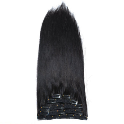 

Bhf Hair Clip In Hair Extensions Virgin Brazilian In Human Hair For White Women Natural Black Hair Weave 6PcsLot 70G 1B 2