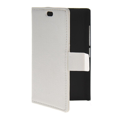 

MOONCASE Slim Leather Flip Wallet Card Pouch with Kickstand Shell Back ЧЕХОЛ ДЛЯ Nokia X2 White