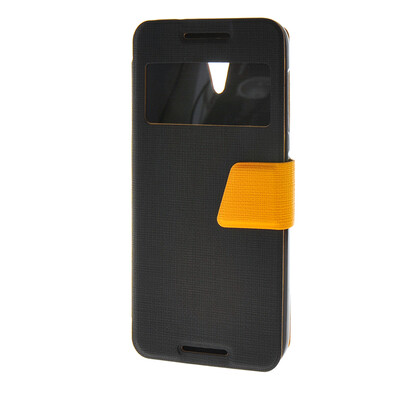 

MOONCASE View window Leather Wallet Flip Stand Pouch чехол для HTC Desire 620 Black