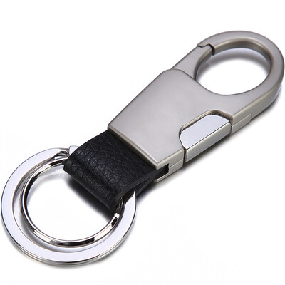 

Jingdong Supermarket JOBON Zhongguo fiber leather double key ring pick hanging repair series of key chain ZB-028C silver