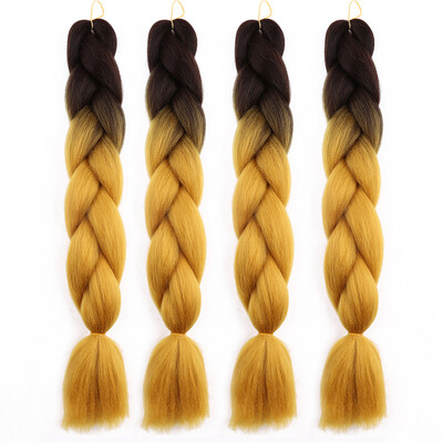 

63 Colors 4 piecelot Synthetic 2T3T4T High Temperature Fiber Ombre Braiding Hair 24 inch Jumbo Braids Hair Extensions