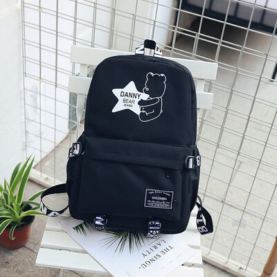 

New Printed Backpack Canvas Leisure Travel Ladies Backpack Low-priced Mens Fashion Student Bag cat