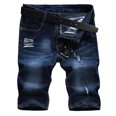 

Damaizhang Brand New Fashion Men Short Jeans High Quality Pluse Size Breathable Denim Zipper Short Pants