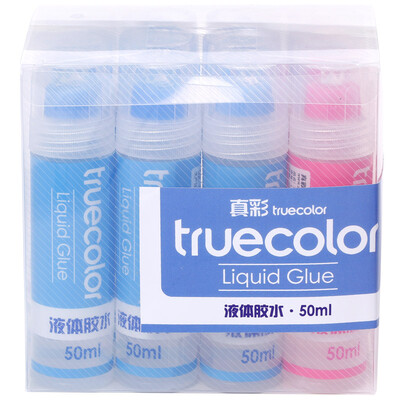

TRUECOLOR PVA liquid glue liquid glue colorless universal high viscosity super glue student office stationery 50ml 12 box C7451