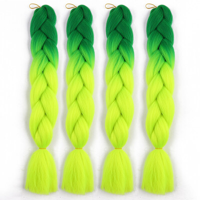 

63 Colors 4 piecelot Synthetic 2T3T4T High Temperature Fiber Ombre Braiding Hair 24 inch Jumbo Braids Hair Extensions