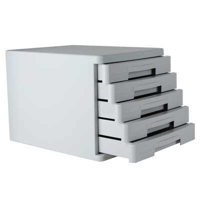 

Deli 9773 five layers of hard plastic file cabinet gray