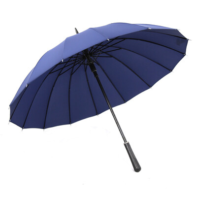 

Cmon 16 bone plain long handle automatic umbrella automatic umbrella men straight business long handle umbrella - navy