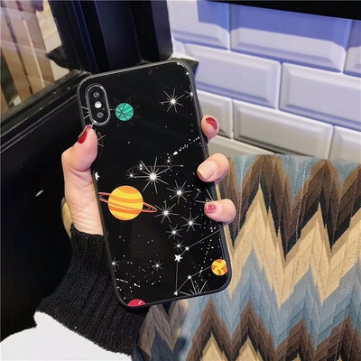 

Glossy Space Planet Stars Phone Case For iPhone 8 7 6 6s Plus X