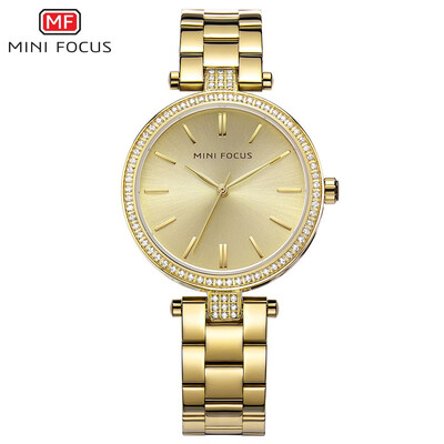 

MINI FOCUS Fashion Stainless Steel Strap Women Quartz Watch MF0039L