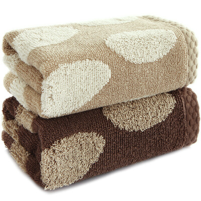 

Sanli cotton Sen thick towel 2 pieces 35×78cm Modern striped high terry face towel 165glight blue coral powder