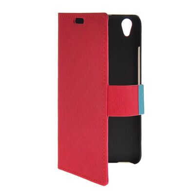 

MOONCASE Slim Leather Side Flip Wallet Card Slot Pouch with Kickstand Shell Back чехол для Huawei Honor 4 Play Red
