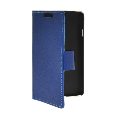 

MOONCASE Slim Leather Side Flip Wallet Card Slot Pouch Stand Shell Back Case Cover for LG F70 Blue