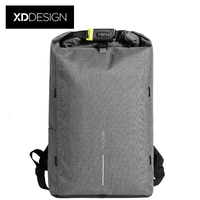 

XDDESIGN City Safety Light Travel Backpack Sports Travel Backpack Big Capacity Backpack Casual Computer Bag Detachable Net Pocket Expandable Light Gray