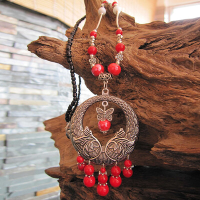 

Exquisite handicraft necklace sweater chain craftsmanship creative handicraft long style ornaments Chinese style artistic pl