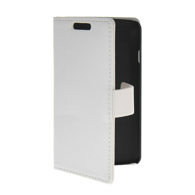 

MOONCASE Slim Leather Side Flip Wallet Card Slot Pouch Stand Shell Back Case Cover for LG F70 White