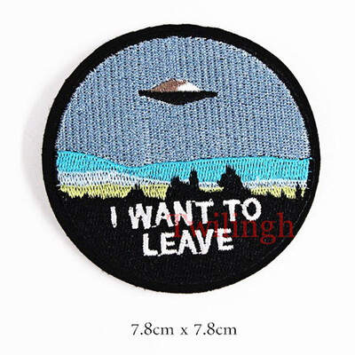 

twilingh 1pc UFO Space Astronaut Parches Embroidery Iron on
