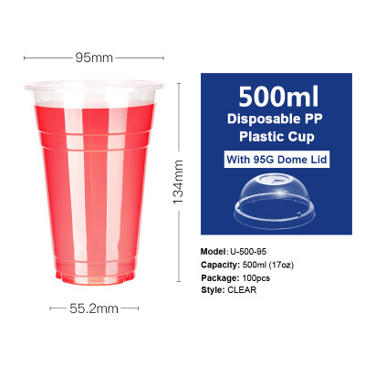 

Free Shipping 12oz-22oz Clear Plastic PP Cups with Dome & Flat Lids for Juice Tea Milk Iced Coffee Bubble Boba Smoothie 100pcs