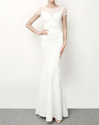 

Bride Toast Dress Slim Fishtail Red Wedding Dress